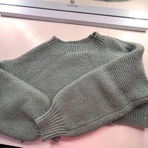 Garage Sage Green Crew Neck Sweater